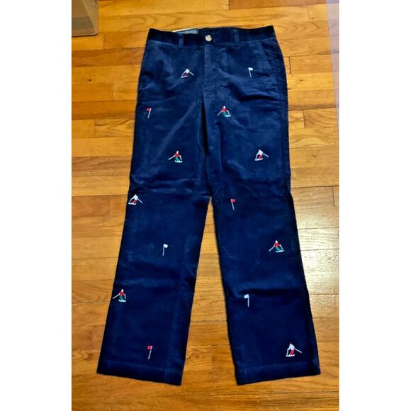 Vineyard Vines Slim Fit Breaker Pants Corduroy Skier Embroidered 28 X 30 NEW - Picture 1 of 5